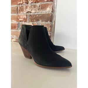 Frye Reina Black Leather Cut Out Boot Booties Women’s Size 7.5
